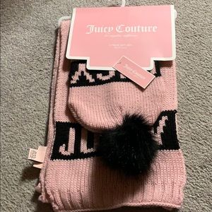Juicy Couture 2 piece hat and scarf set